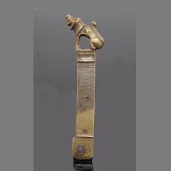 Medieval Brass Knife Handle Of Talbot Dog