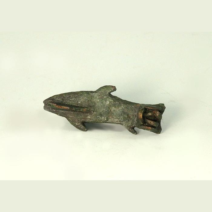 Roman Bronze Enamelled Fish Brooch