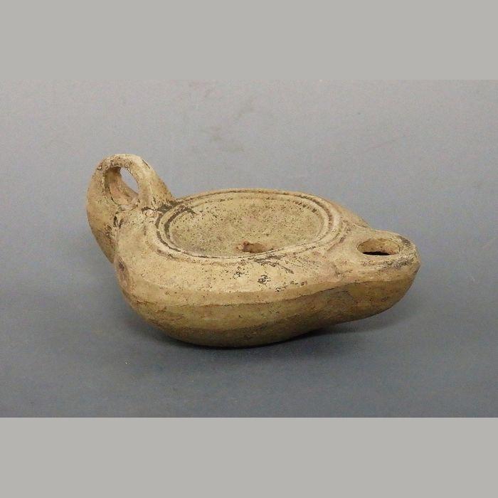 Roman Terracotta Oil Lamp With Makers Mark