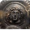 Greek Apulian Terracotta Black-Glazed Guttus With Medusa - Image 3