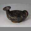 Greek Apulian Terracotta Black-Glazed Guttus With Medusa - Image 4