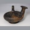 Greek Apulian Terracotta Black-Glazed Guttus With Medusa - Image 5