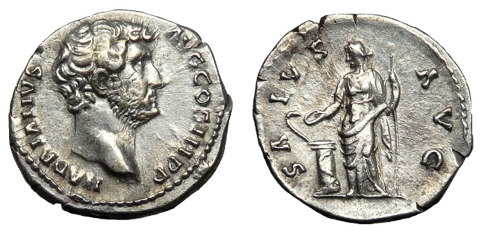 Hadrian Ar Denarius - Den of Antiquity