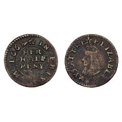 Surrey, Epsom Elizabeth Amvs Cu Halfpenny