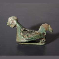 Roman Bronze Cockerel Brooch
