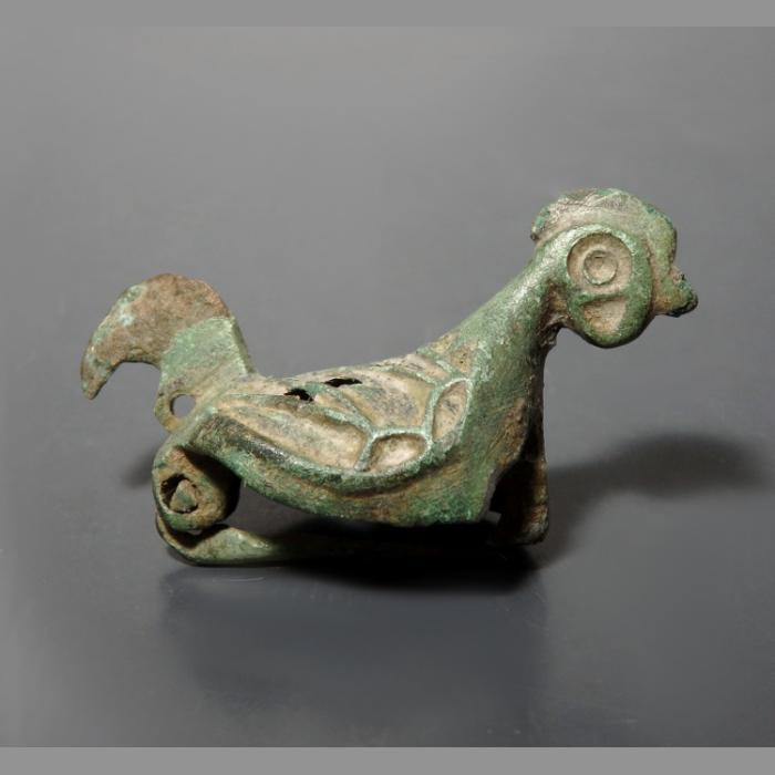 Roman Bronze Cockerel Brooch - Image 4