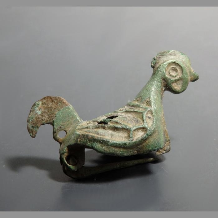 Roman Bronze Cockerel Brooch - Image 5