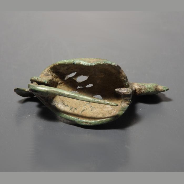 Roman Bronze Cockerel Brooch - Image 7