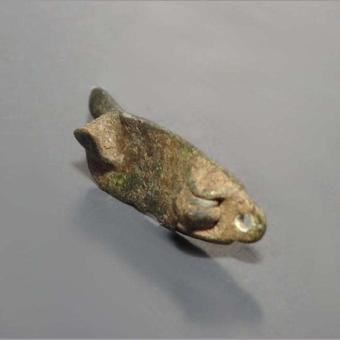 Roman Bronze Enamelled Swimming Duck Brooch - Image 5