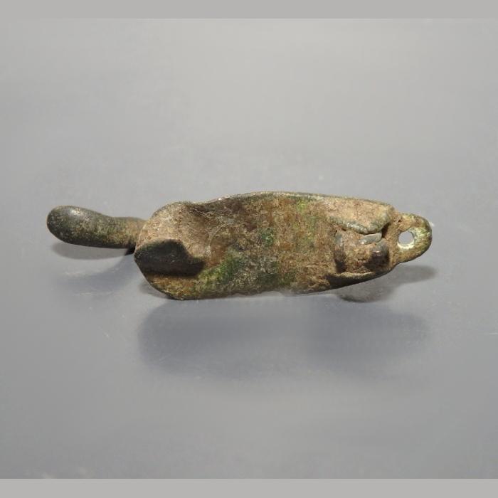 Roman Bronze Enamelled Swimming Duck Brooch - Image 6