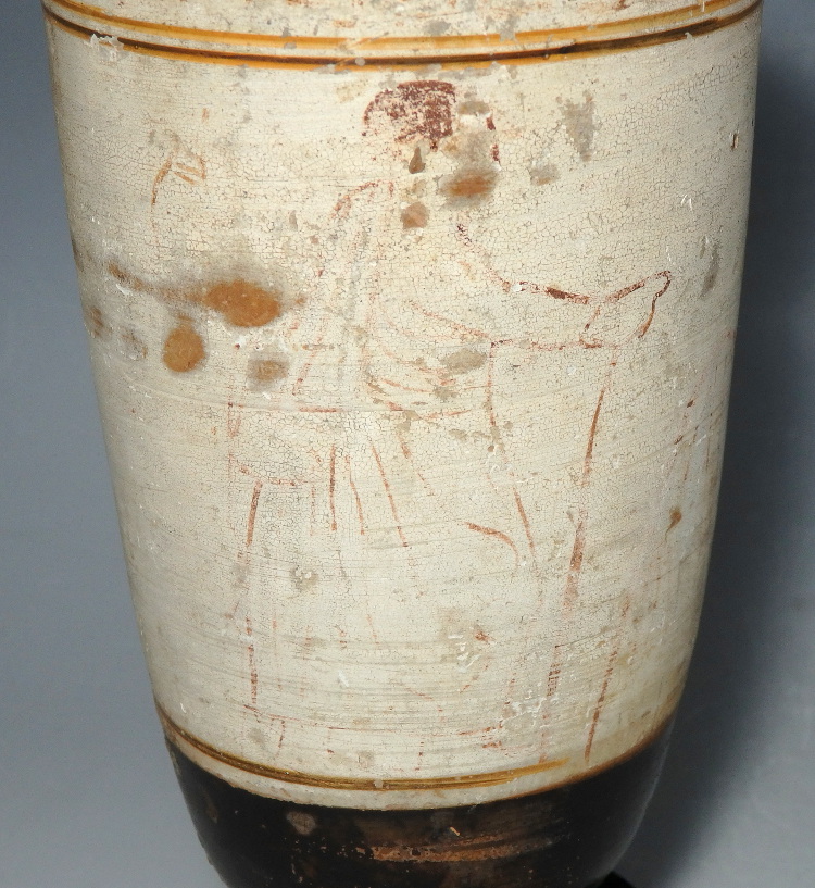 Very Large Decorated Attic White-Ground Lekythos - Image 6