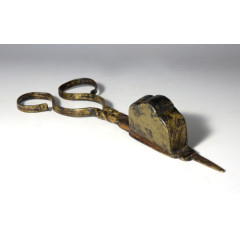 A Pair of Stuart Period Brass Candle Snuffers