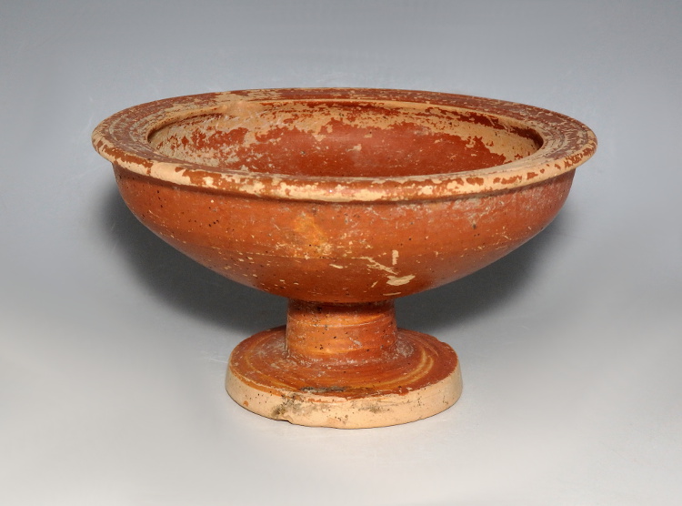 Greek Canosan Short Stemmed Terracotta Cup