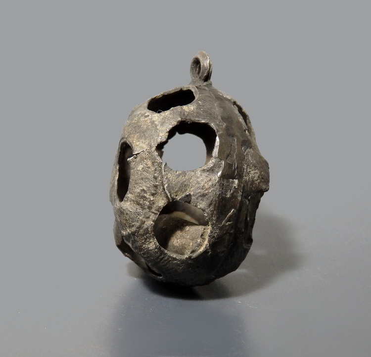 Medieval Pewter Openwork Rattle Bell - Image 2