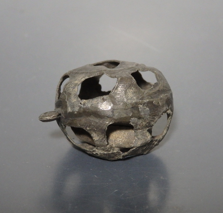 Medieval Pewter Openwork Rattle Bell - Image 7
