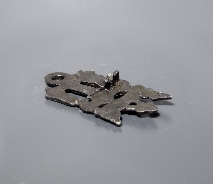 Medieval Pewter Pilgrim Badge of Crowned Letter M - Image 3