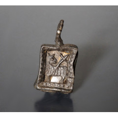 Medieval Framed Mirror of The Agnus Dei (Lamb of God) Pendant