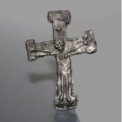 Medieval Pewter Cross of The Crucifixion of Christ