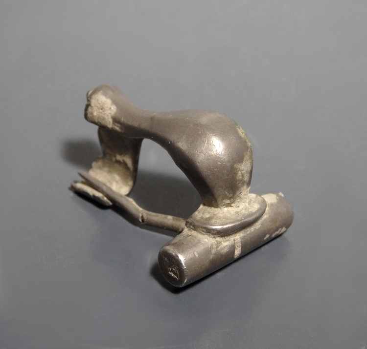 Roman Silvered Knee Brooch