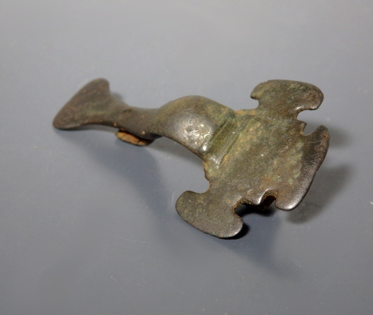 Anglo-Saxon Small Bronze Decorated Long Brooch - Image 3