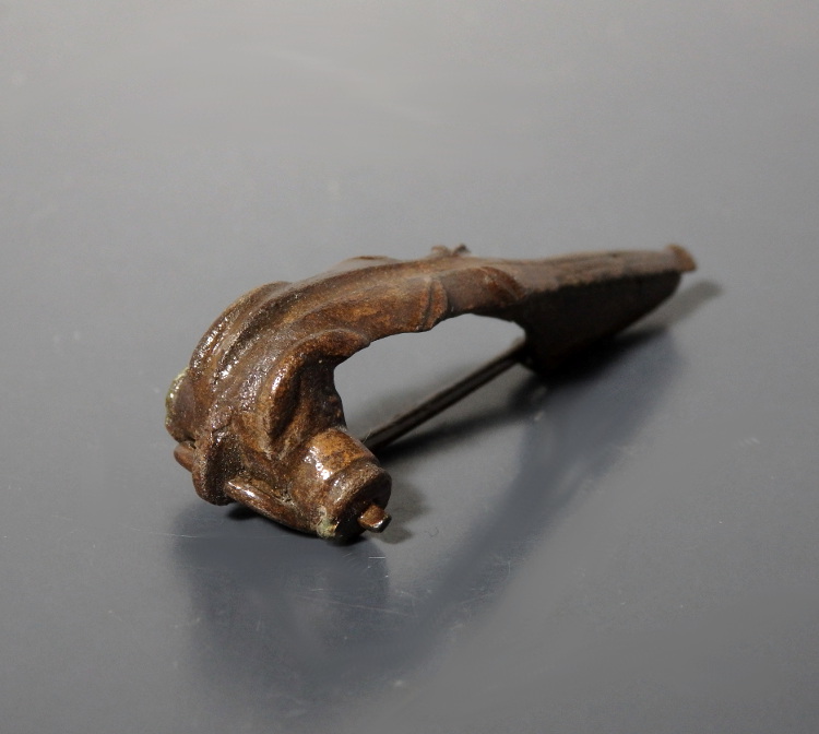 Decorated Celtic-Romano Bronze Brooch - Image 3