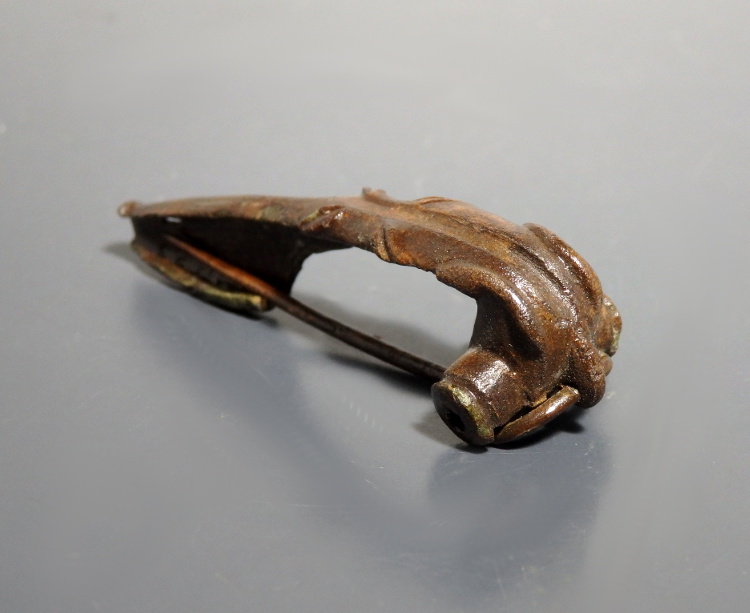Decorated Celtic-Romano Bronze Brooch - Image 4