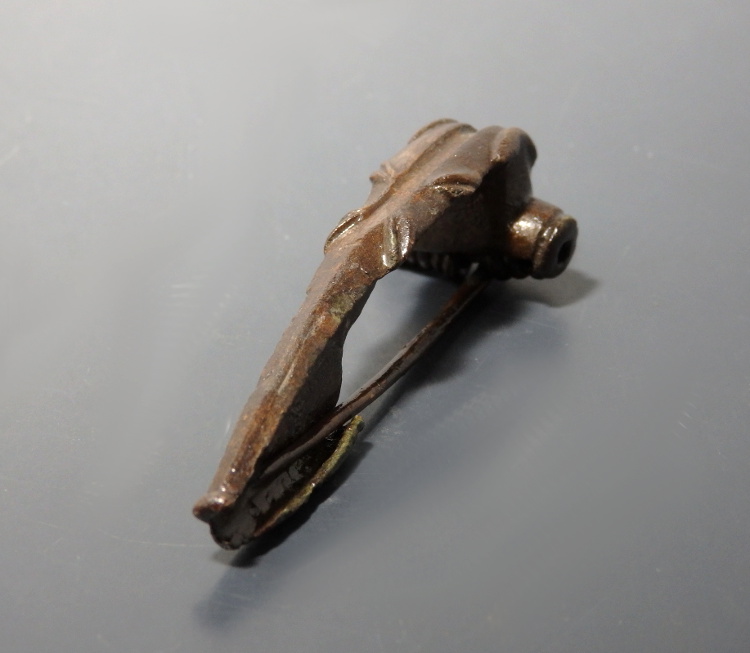 Decorated Celtic-Romano Bronze Brooch - Image 6