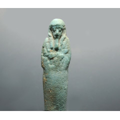 Egyptian Faience Blue Glazed Shabti