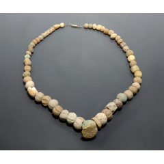 Phoenician Faience Melon Bead Necklace