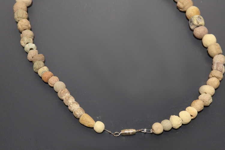 Phoenician Faience Melon Bead Necklace - Image 4