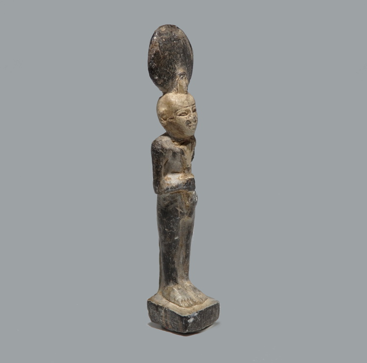 Egyptian Steatite Figure of Harpocrates Holding Lotus Flower - Image 4