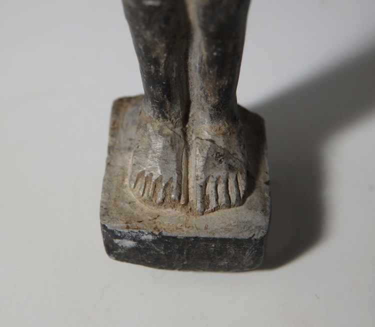 Egyptian Steatite Figure of Harpocrates Holding Lotus Flower - Image 6