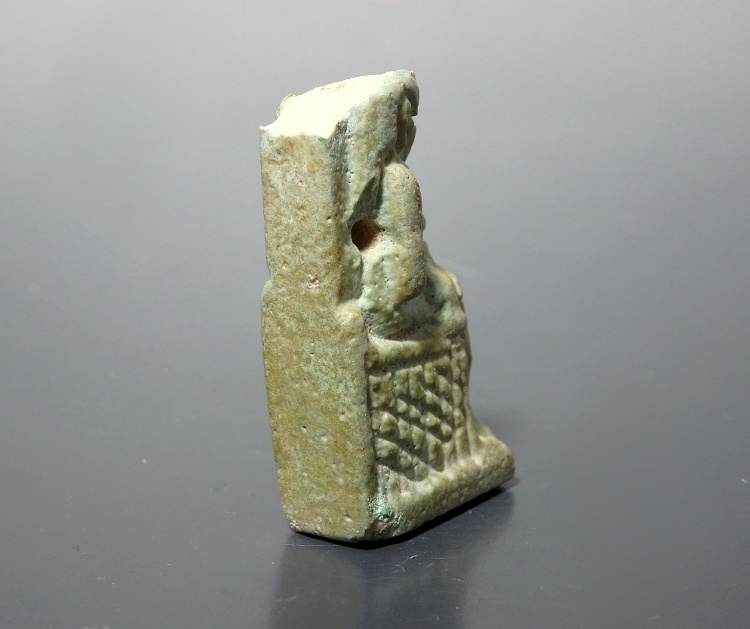 Very Large Egyptian Faience Amulet of Isis Nursing Horus - Image 5