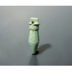 Egyptian Faience Wadj Sceptre Amulet