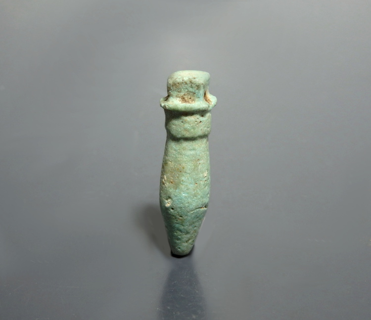 Egyptian Faience Wadj Sceptre Amulet - Image 3