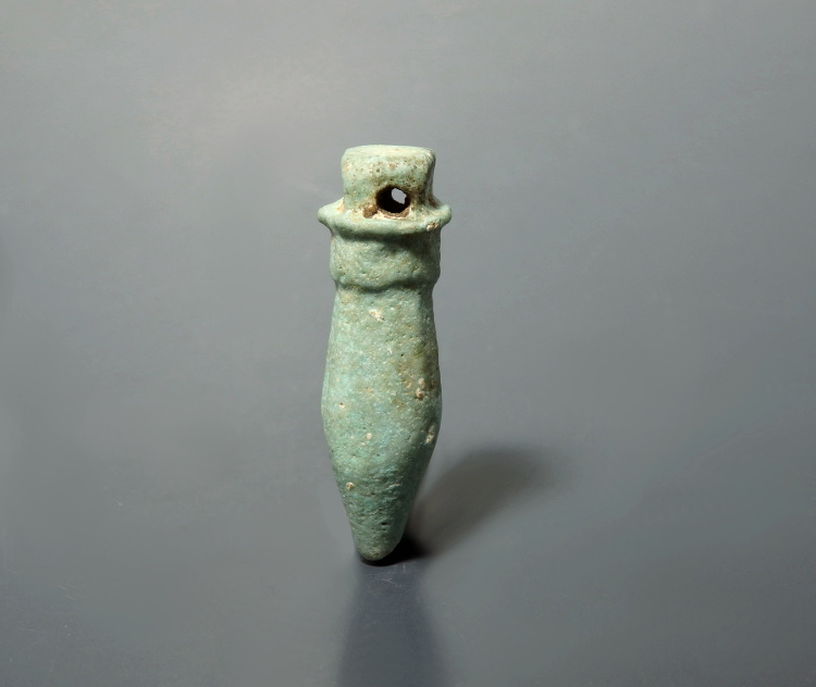 Egyptian Faience Wadj Sceptre Amulet - Image 4