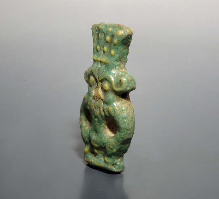 Very Large Romano-Egyptian Double Sided Faience Amulet of Bes - Image 2