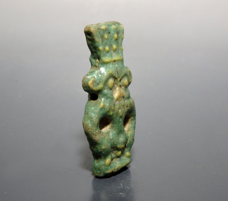Very Large Romano-Egyptian Double Sided Faience Amulet of Bes - Image 4