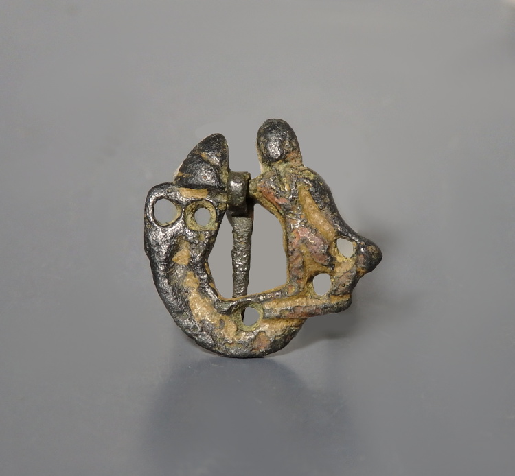 Medieval Bronze Brooch Decorated With Lizard - Image 2