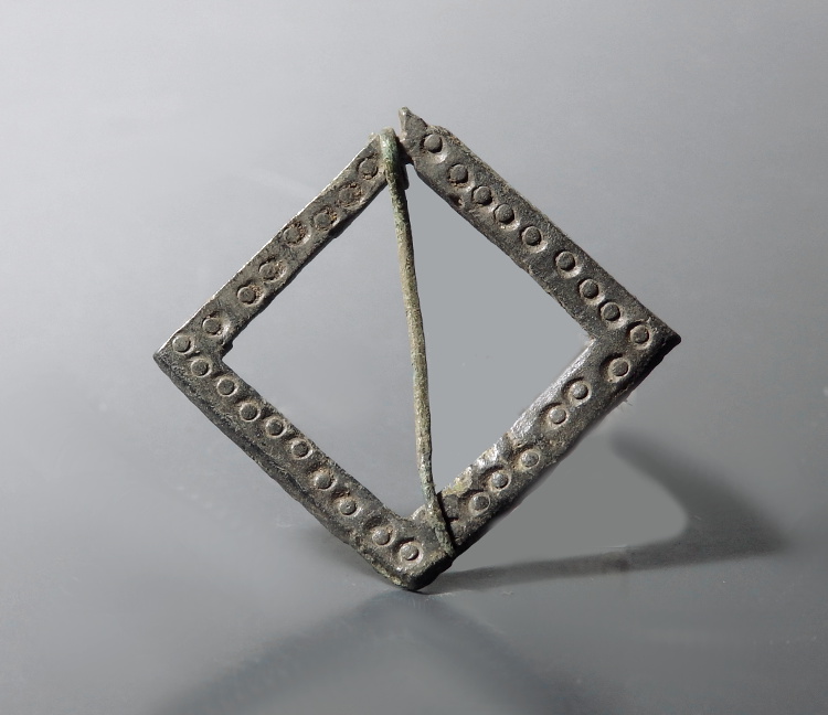 Medieval Bronze Lozenge-Shaped Brooch - Image 2