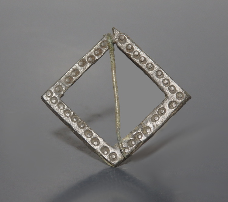 Medieval Bronze Lozenge-Shaped Brooch