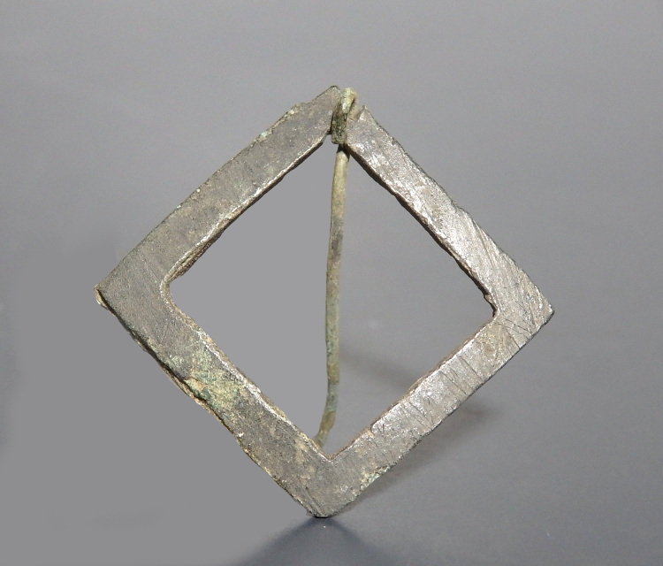 Medieval Bronze Lozenge-Shaped Brooch - Image 3