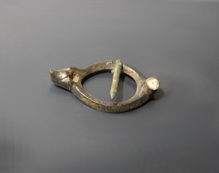 Medieval Bronze Brooch With Animal Head - Image 2