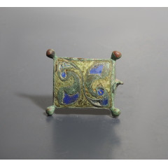 Celtic-Romano Bronze Enamelled Seal Box Lid
