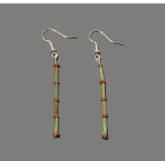 Egyptian Green Faience New Kingdom Beaded Earrings