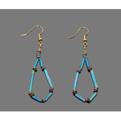 Egyptian Faience New Kingdom Beaded Earrings